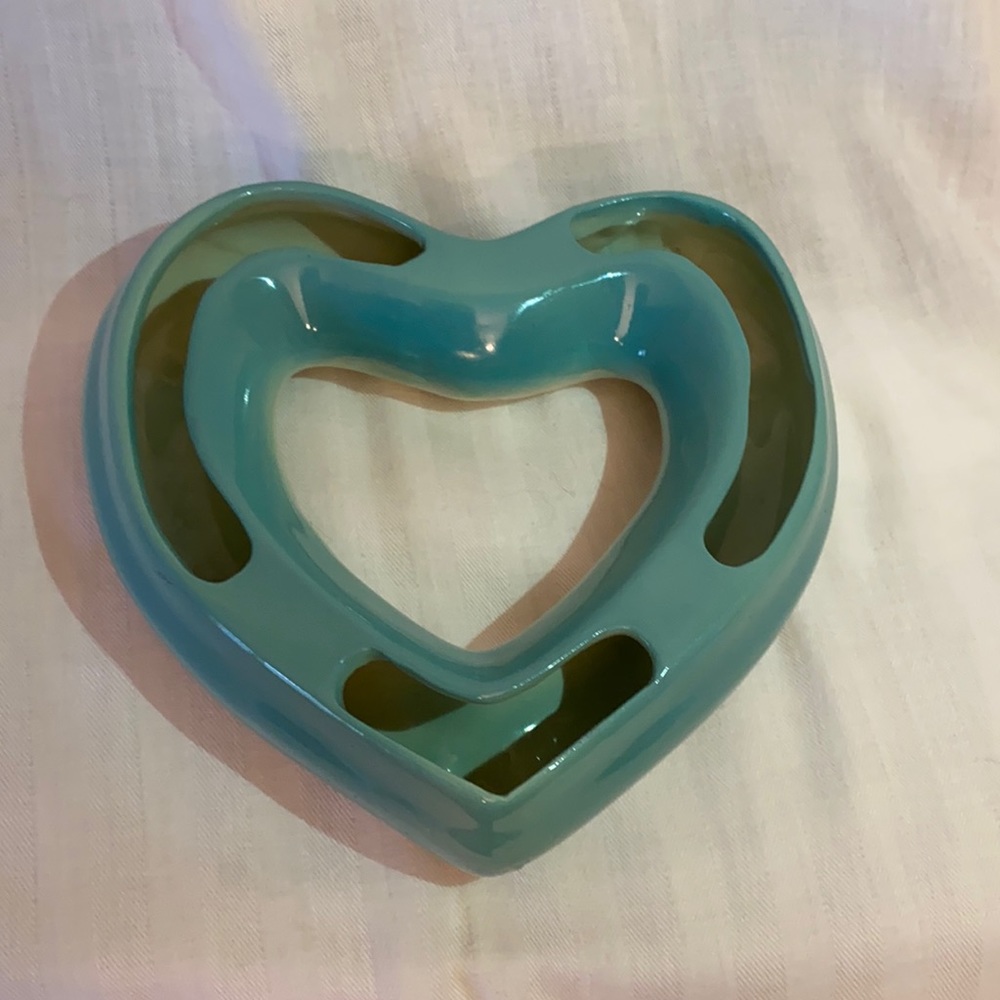 Vintage Ceramic Heart Succulent Planter